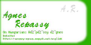 agnes repassy business card